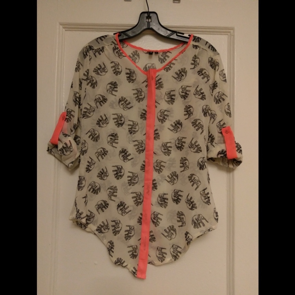 Shear elephant button up